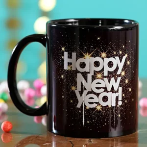 Black Happy New Year Mug