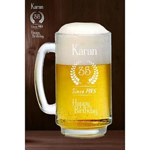 Personalised Happy Birthday Beer Mug