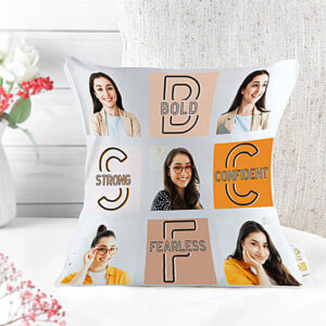 Personalised Her Different Moods Printed Cushion