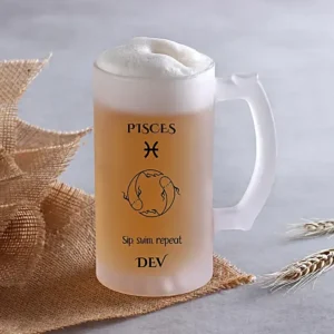 Personalised Pisces Special Quirky Beer Mug