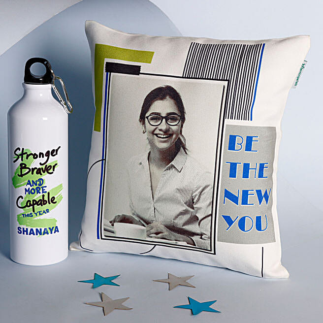 New You Personalised Cushion Set
