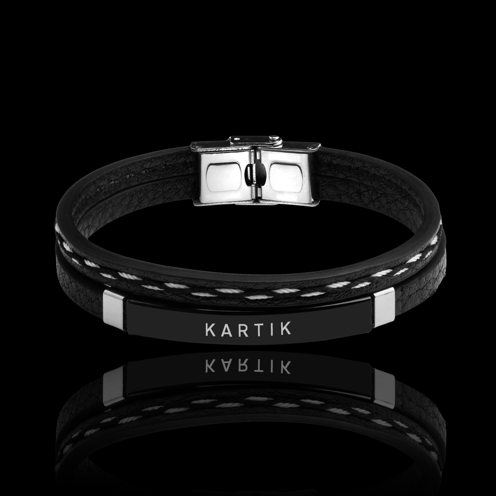 Personalised Birch Leather Bracelet