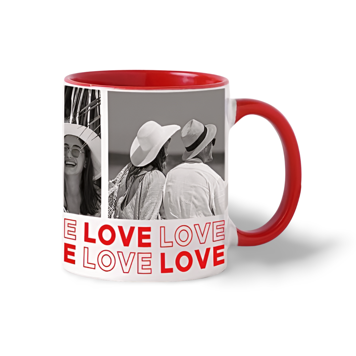 Custom Red Photo Mug