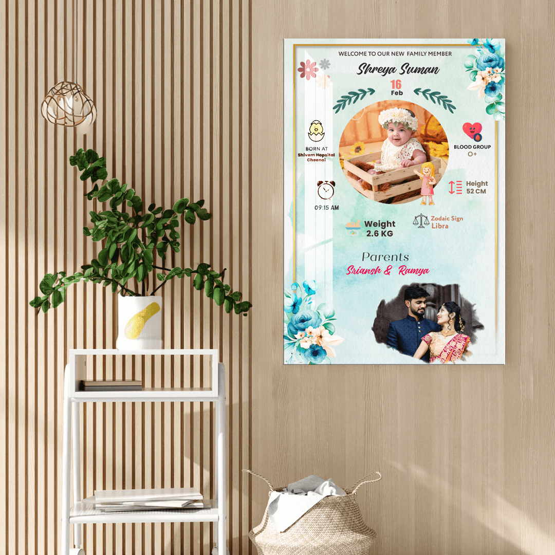 Personalized New Born Baby Bio Photo Frame