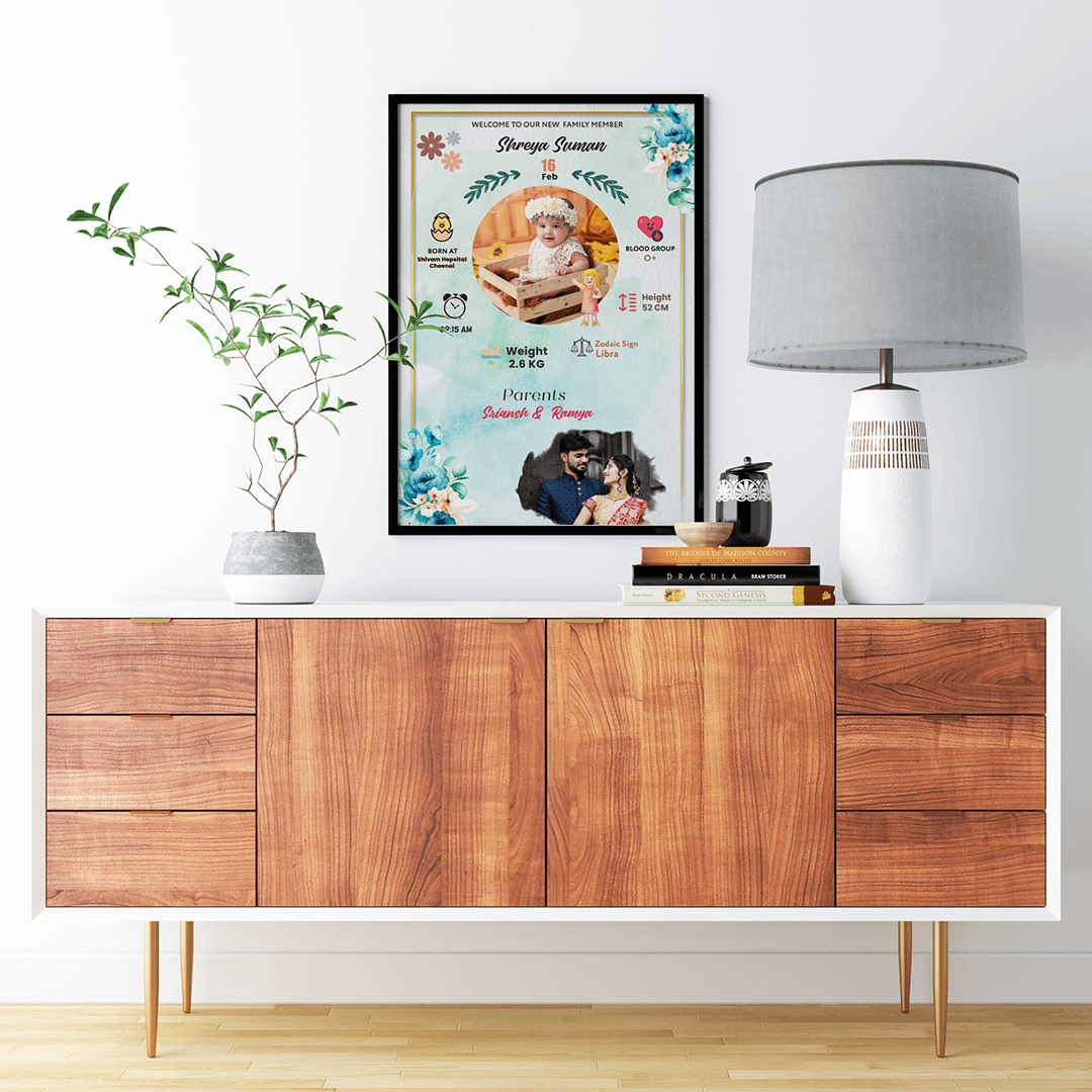 Personalized New Born Baby Bio Photo Frame