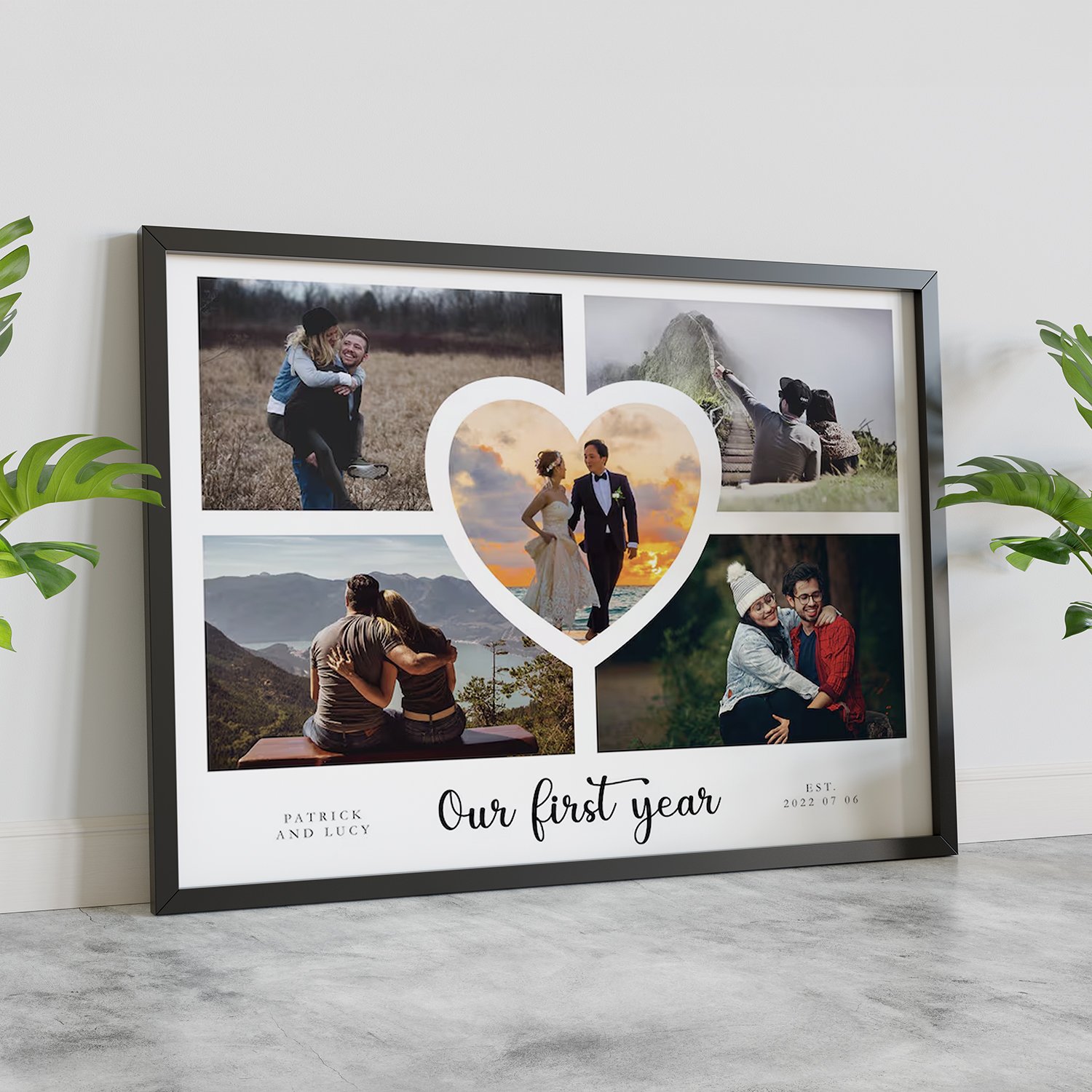 One Year Anniversary Collage Art