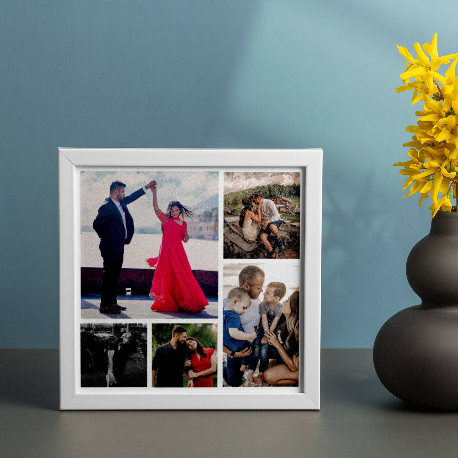 Square Photo Collage with 5 Photos