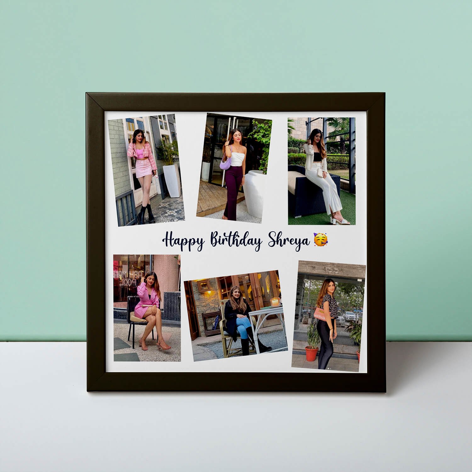 Square Birthday Collage with 6 Photos