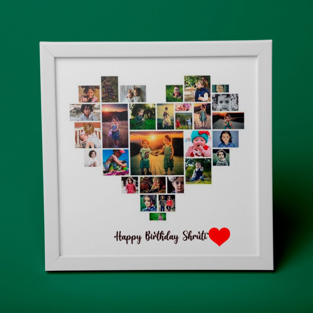 Personalized Heart Shape Collage